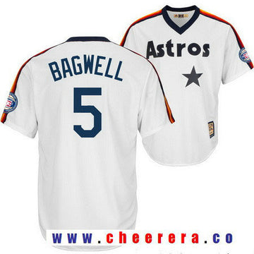 Jeff Bagwell Houston Astros white Cooperstown jersey