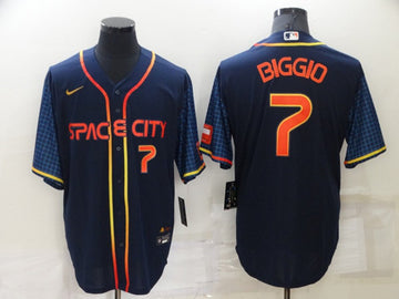 Craig Biggio Houston Astros navy City Connect jersey
