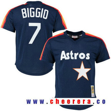 Craig Biggio Houston Astros navy Throwback jersey