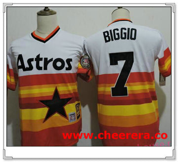 Craig Biggio Houston Astros rainbow Cooperstown jersey