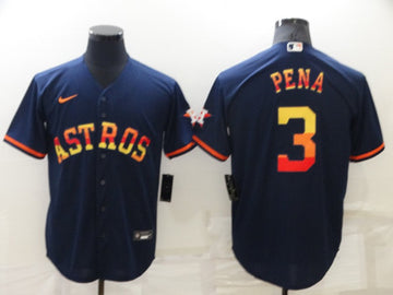 Jeremy Pe Houston Astros navy jersey