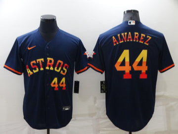 Yordan Alvarez Houston Astros navy jersey