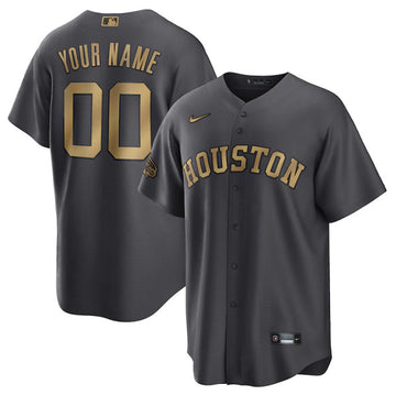 Custom Houston Astros charcoal All-Star jersey
