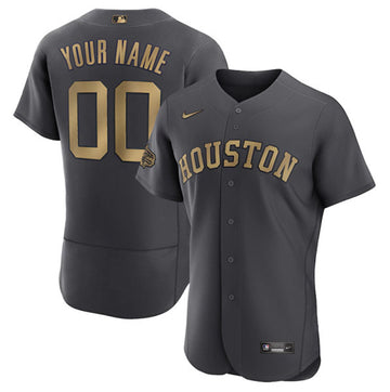 Custom Houston Astros charcoal All-Star jersey