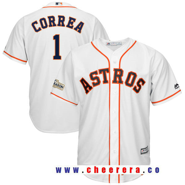 Carlos Correa Majestic Houston Astros white jersey