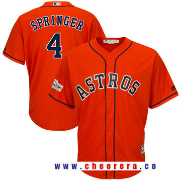 George Springer Majestic Houston Astros orange jersey