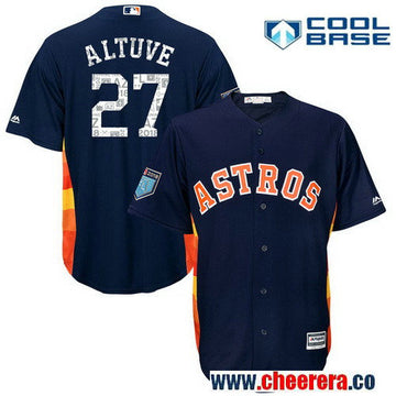 Jose Altuve Majestic Houston Astros navy jersey