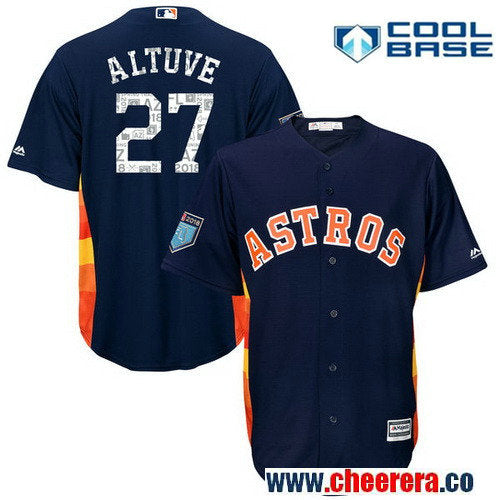 Jose Altuve Majestic Houston Astros navy jersey