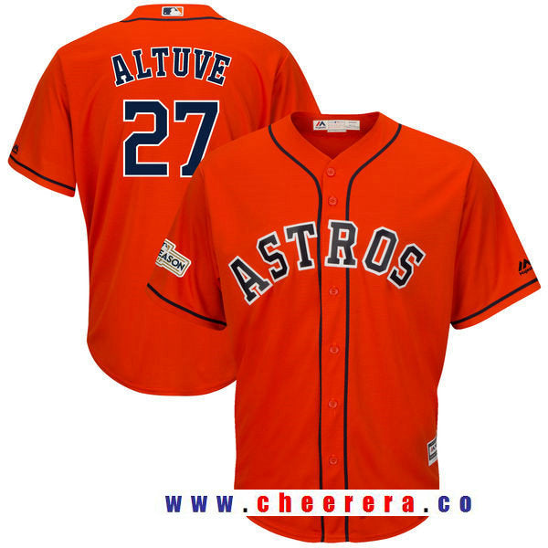 Jose Altuve Majestic Houston Astros orange jersey