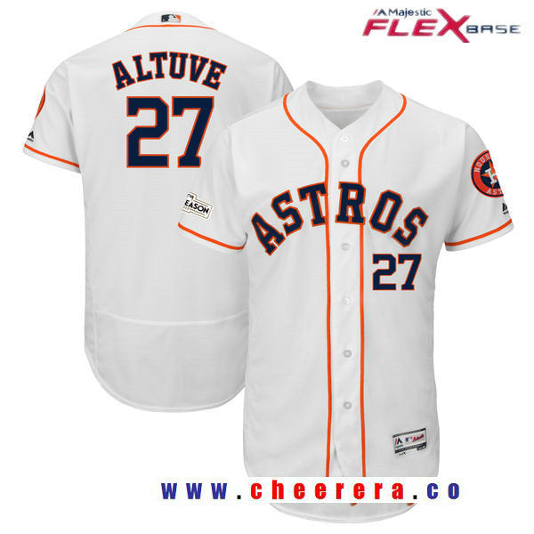 Jose Altuve Majestic Houston Astros white jersey