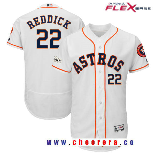 Josh Reddick Majestic Houston Astros white jersey