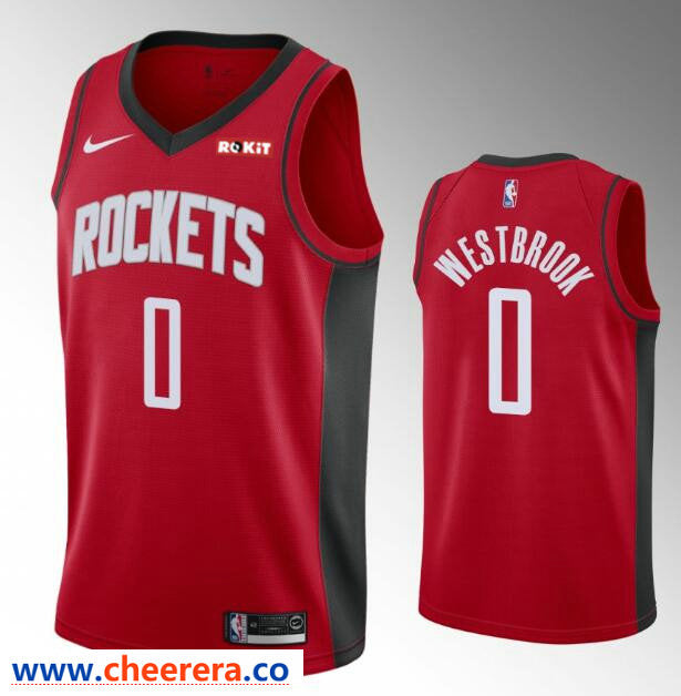 Russell Westbrook Houston Rockets red jersey