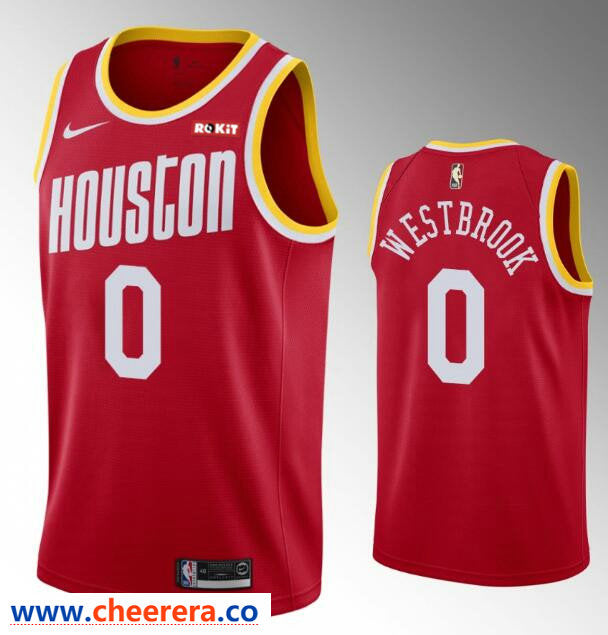 Russell Westbrook Houston Rockets red Retro jersey