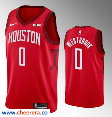 Russell Westbrook Houston Rockets red jersey