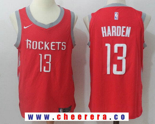 James Harden New Houston Rockets red jersey