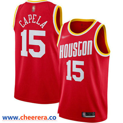 Clint Capela Houston Rockets red jersey
