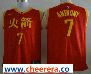 Carmelo Anthony New Houston Rockets red jersey