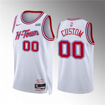 Custom Houston Rockets white jersey