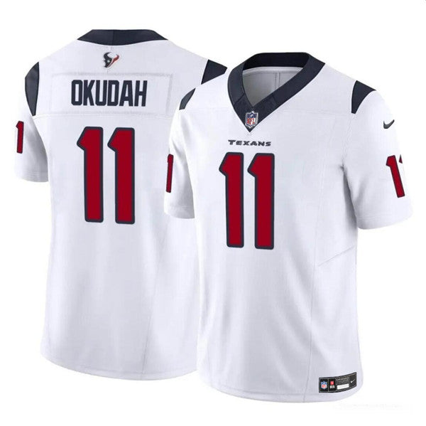 Jeff Okudah Houston Texans white Vapor jersey