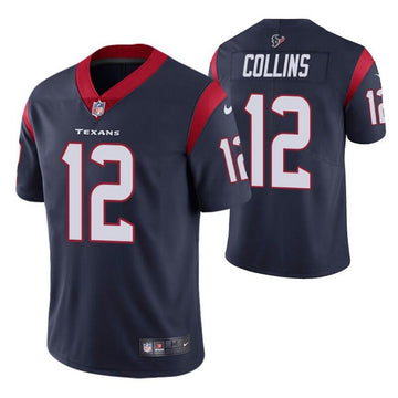 Nico Collins Houston Texans navy Vapor jersey