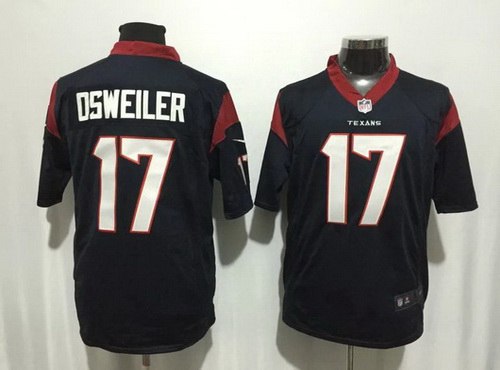 Brock Osweiler Houston Texans navy Game jersey