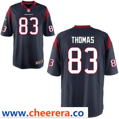 Jordan Thomas Houston Texans navy Game jersey