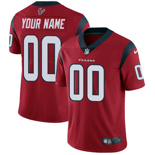 Custom Houston Texans red Vapor jersey