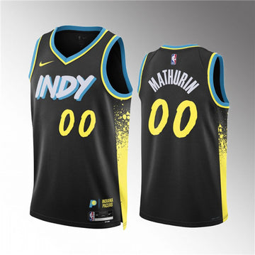 Bennedict Mathurin Indiana Pacers black jersey