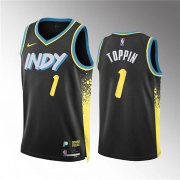 Obi Toppin Indiana Pacers black jersey