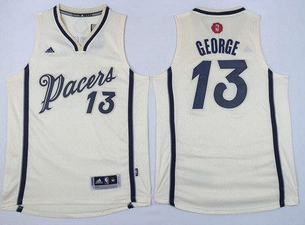 Paul George Revolution Indiana Pacers cream jersey