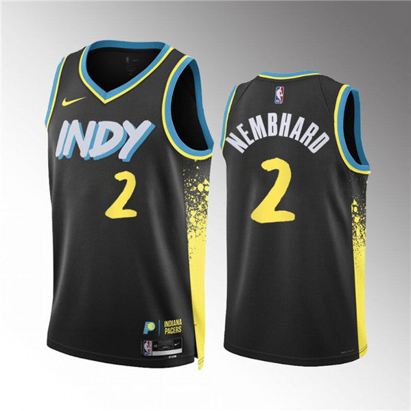 Andrew Nembhardh Indiana Pacers black jersey