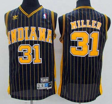 Reggie Miller Indiana Pacers navy Throwback jersey