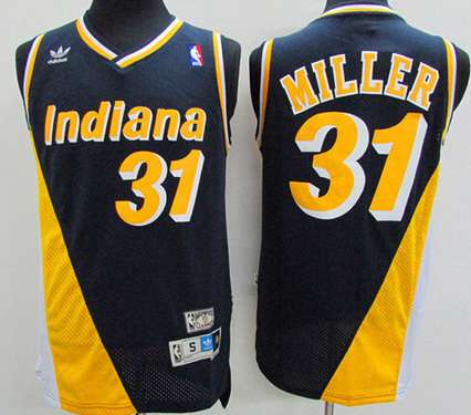 Reggie Miller Indiana Pacers navy Throwback jersey
