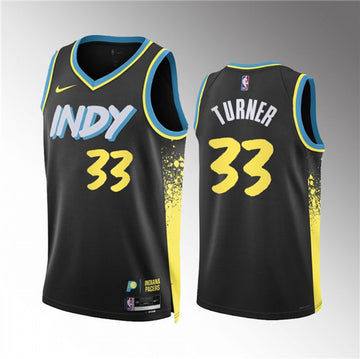 Myles Turner Indiana Pacers black jersey
