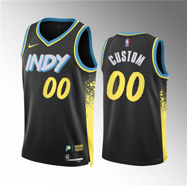 Custom Indiana Pacers black jersey