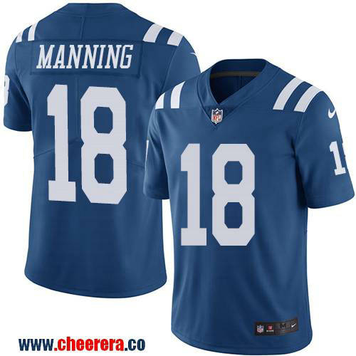 Peyton Manning Indianapolis Colts royal Color Rush jersey