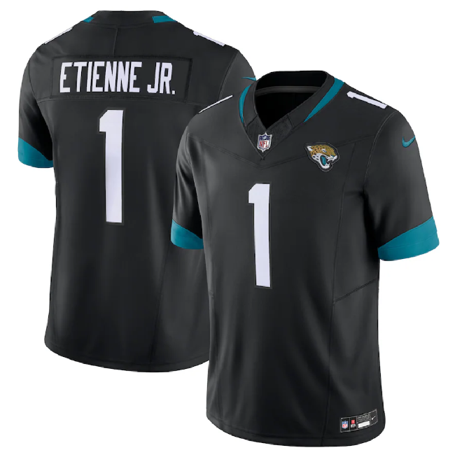 Travis Etienne Jr Jacksonville Jaguars black Vapor jersey