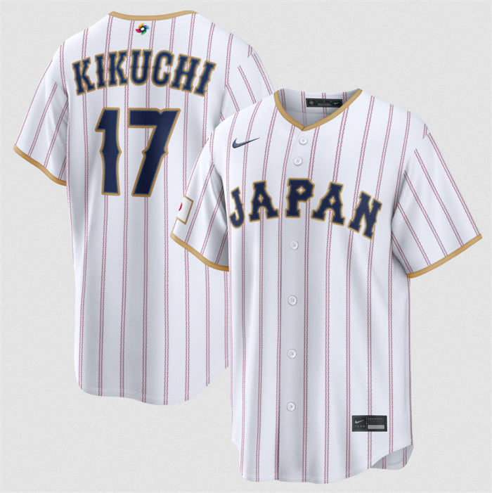 Yusei Kikuchi Japan Baseball white Classic jersey