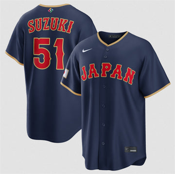 Seiya Suzuki Japan Baseball navy Classic jersey