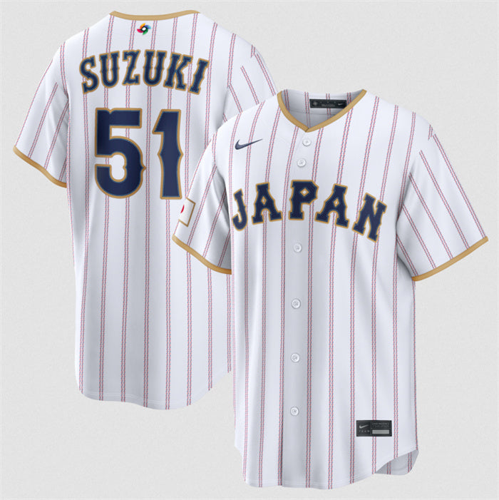 Seiya Suzuki Japan Baseball white Classic jersey