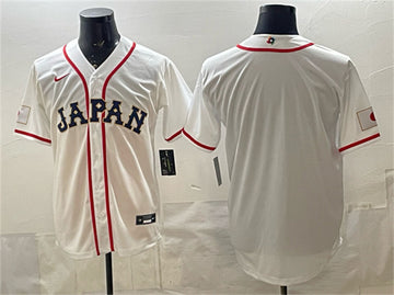 Custom Japan Baseball white Classic jersey