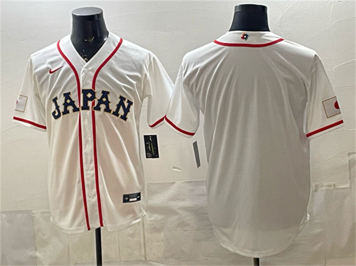 Custom Japan Baseball white Classic jersey