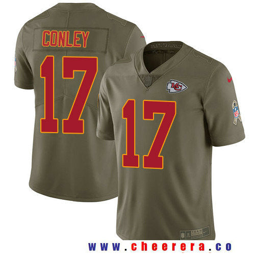 Chris Conley Kansas City Chiefs olive Salute To Service jersey