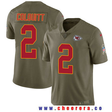 Dustin Colquitt Kansas City Chiefs olive Salute To Service jersey