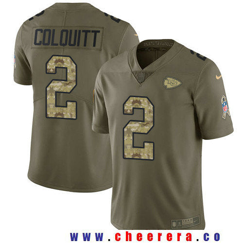 Dustin Colquitt Kansas City Chiefs olive Salute To Service jersey