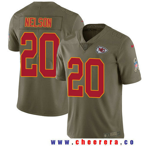 Steven Nelson Kansas City Chiefs olive Salute To Service jersey