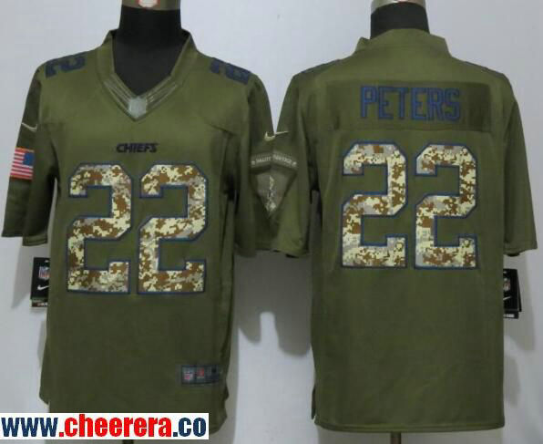 Marcus Peters Kansas City Chiefs green Salute To Service jersey