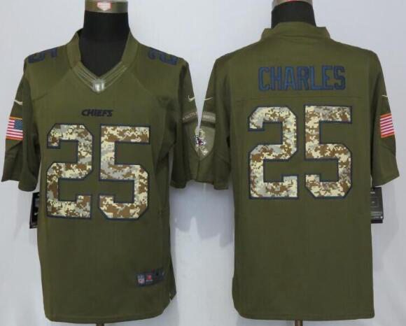 Jamaal Charles Kansas City Chiefs green Salute To Service jersey