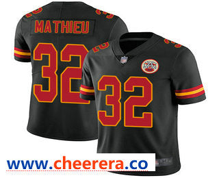 Tyrann Mathieu Kansas City Chiefs black Vapor jersey