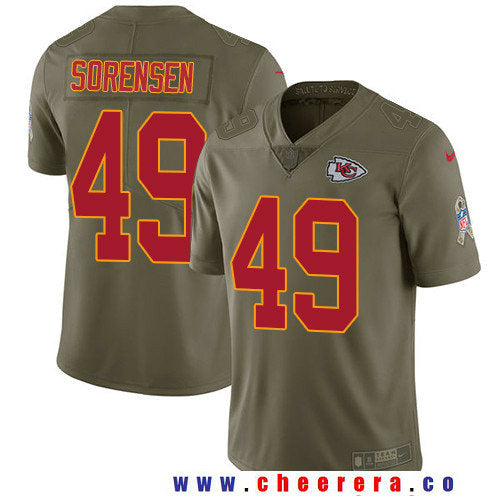 Daniel Sorensen Kansas City Chiefs olive Salute To Service jersey